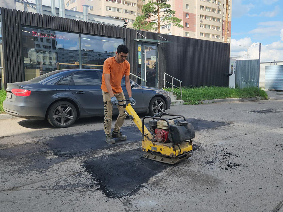 Ямочный ремонт на Хлебозаводской в подмосковной Ивантеевке выполнен по заявке жителей, оставленной на «Доброделе»