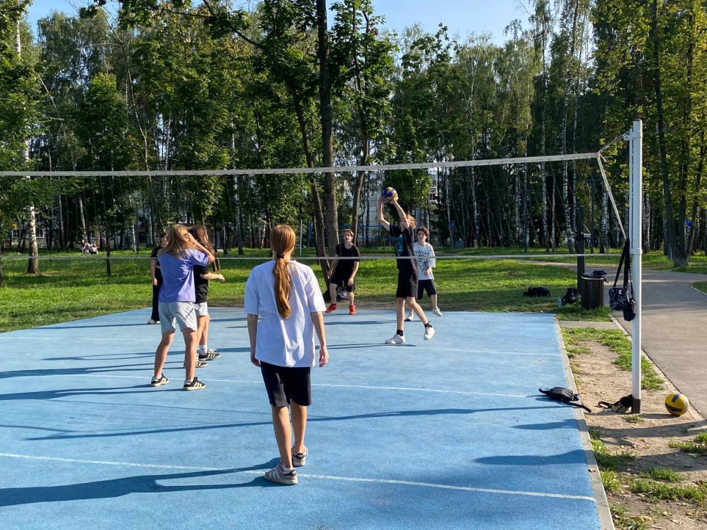 В парках городского округа Пушкинский прошли открытые тренировки по волейболу